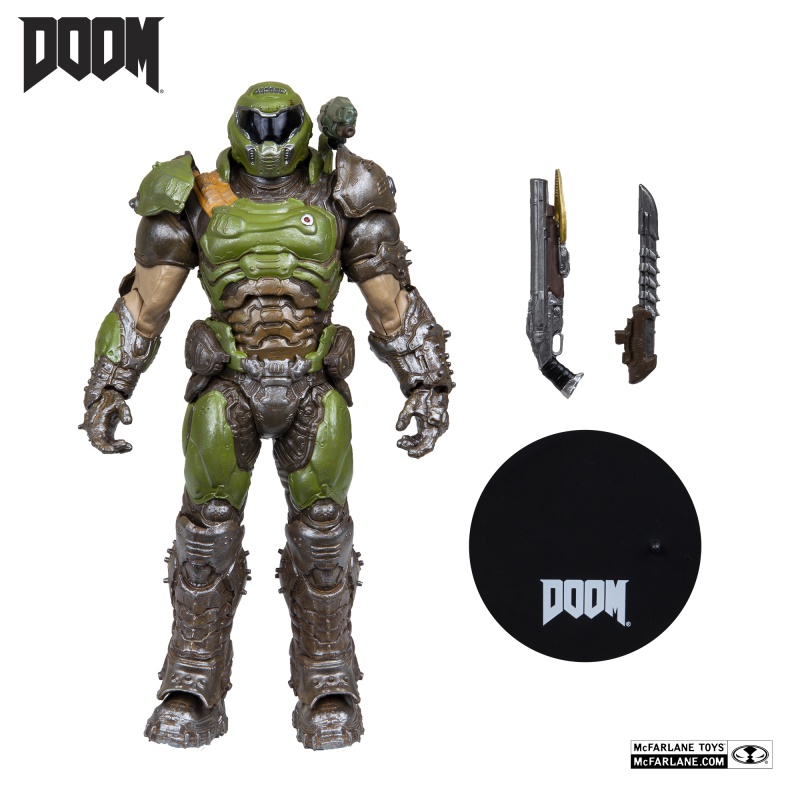 Doom Eternal Action Figure Doom Slayer Classic Gold Label 18cm